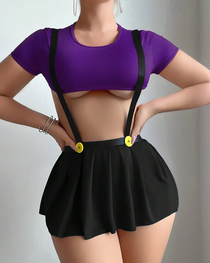 2-Pcs Sexy Lingerie Set Hot Girls Passion Seduction Uniform - Image 6