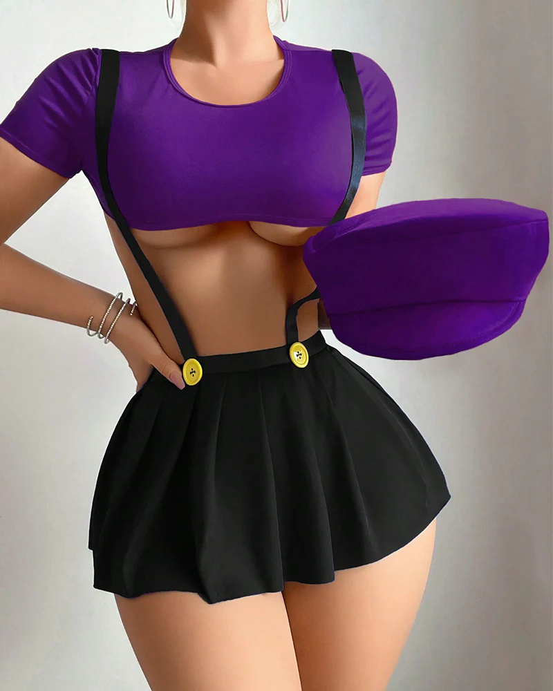 2-Pcs Sexy Lingerie Set Hot Girls Passion Seduction Uniform - Image 7