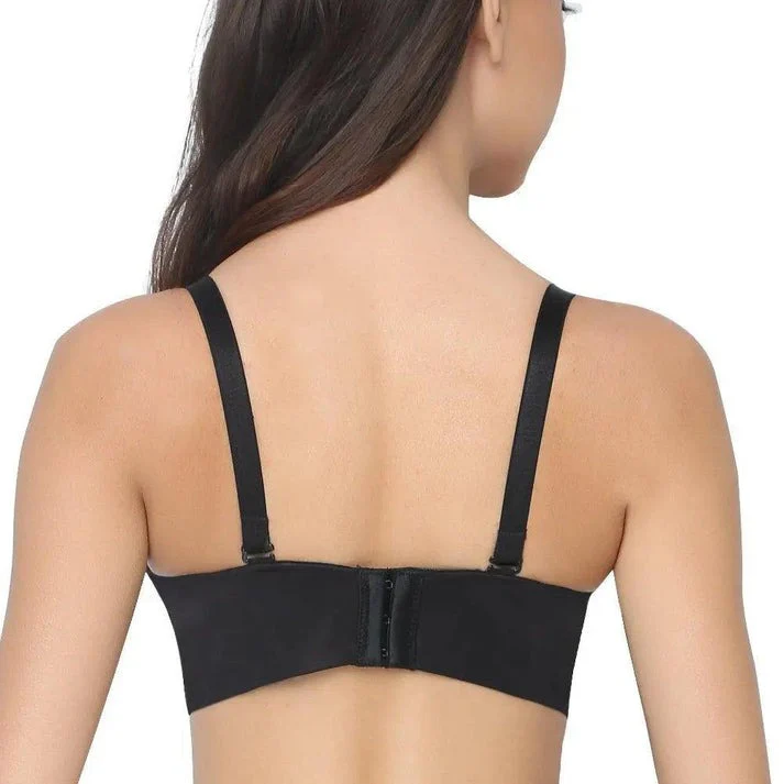 "Add Two Cups" Padded Wireless Plunge Push Up Bra - Image 9