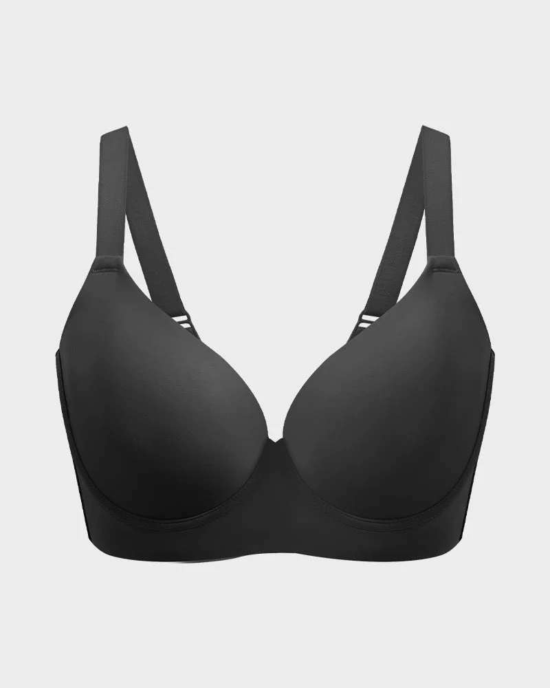 Back Smoothing Push-Up Plunge Bra - Image 11