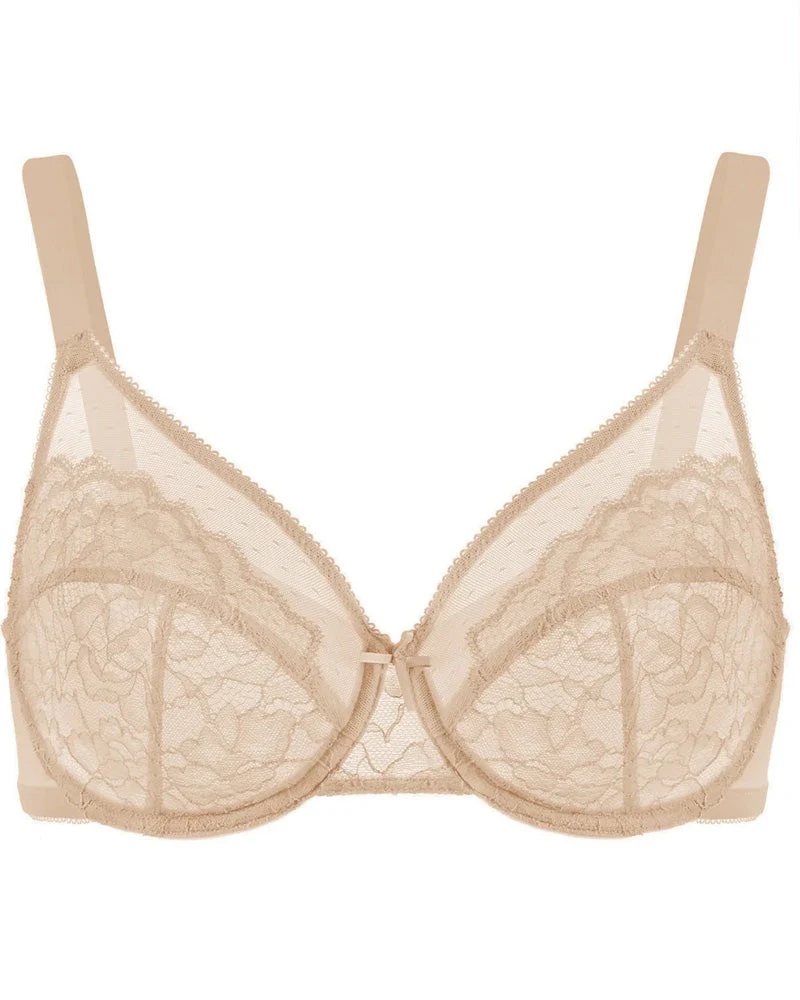 Full Coverage Lace Minimizer Bra - Petal - Image 19