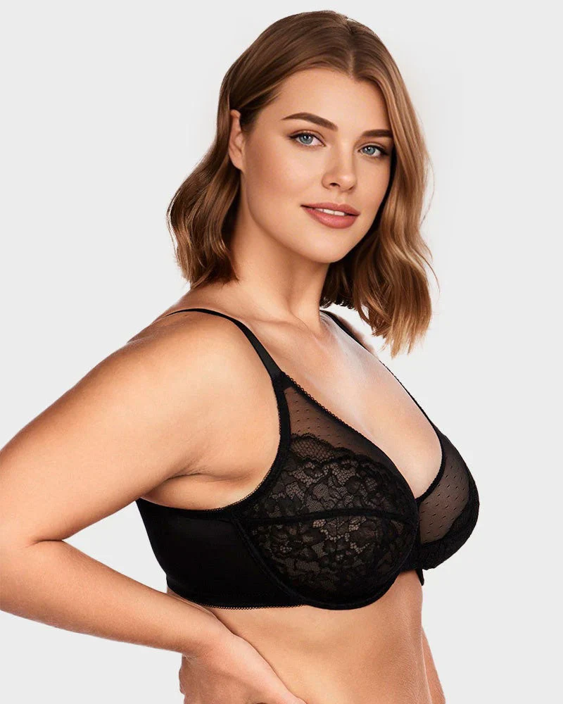 Full Coverage Lace Minimizer Bra - Petal - Image 7