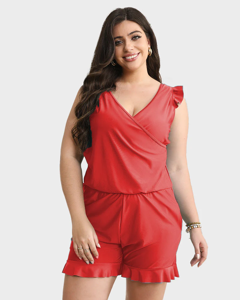 Built-in Bra Swim Romper - Image 49