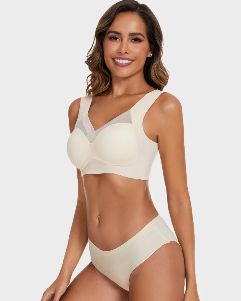 Comfortable Smoothing Mesh Bra - Image 24