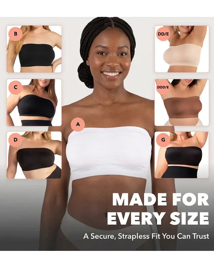 Wireless Backless Bandeau Bra Anti‑Slip Convertible Straps Plus Size - Image 6