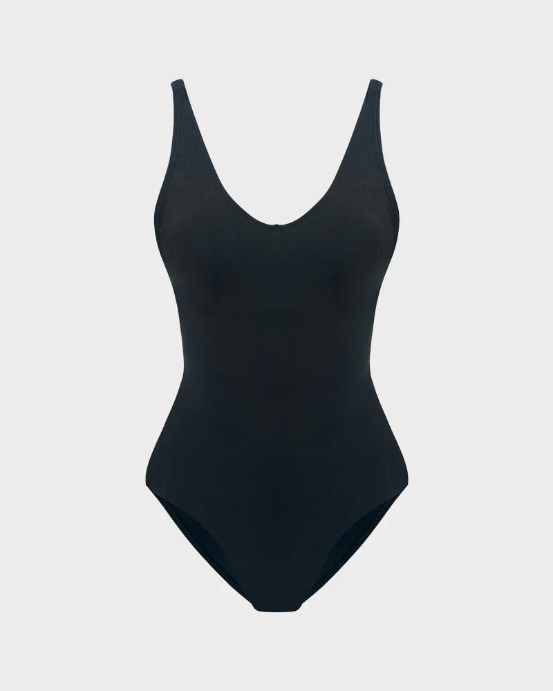 Plunge Lace-Up Corset Sculpting Swimsuit - Image 5