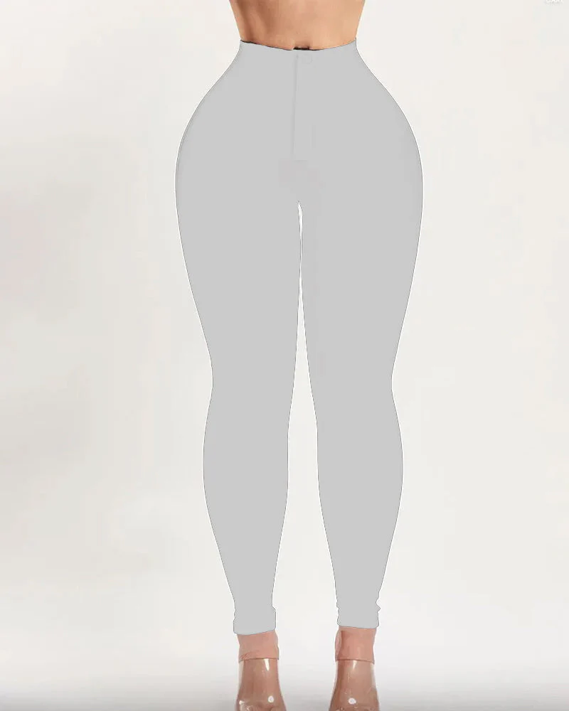 Elasticity Tummy Control High Waist Shaping Butt Lifting Slimming Leggings - Image 33
