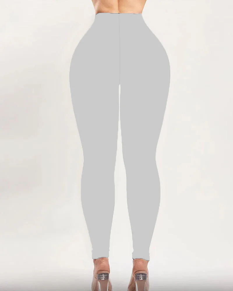 Elasticity Tummy Control High Waist Shaping Butt Lifting Slimming Leggings - Image 35