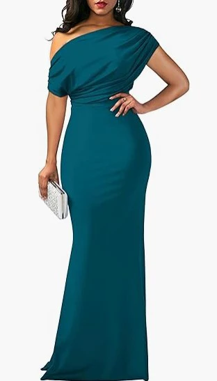 Elegant Sleeveless Off Shoulder Bodycon Long Formal Party Evening Dress - Image 17