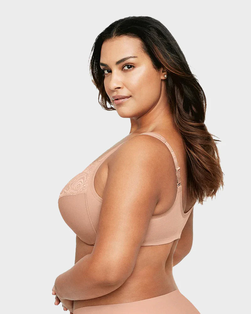 Front-Closure Underwire Print Bra - Image 6