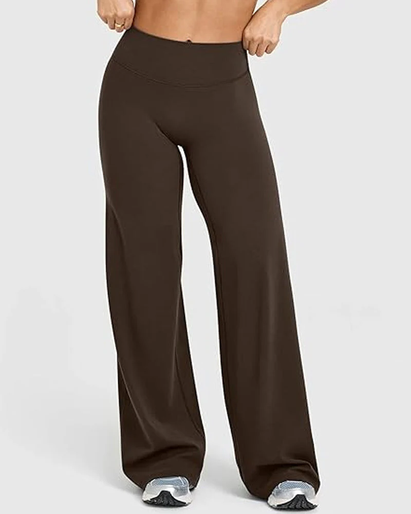 High Waist Stretch Casual Soft Straight Leg Bottoms - Image 14