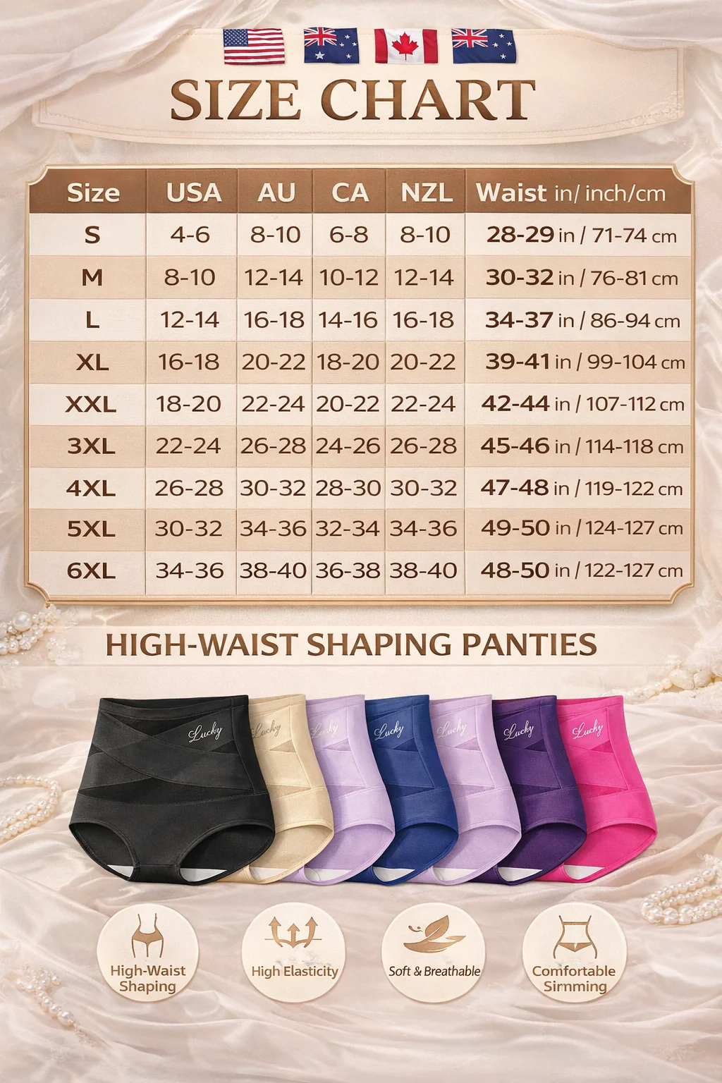 High-Waist Tummy Control Seamless Shaping Lucky Panties - Image 2