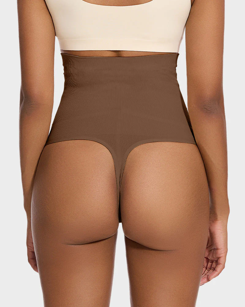 High Waist Tummy Control Thong Panty (2 Pack) - Image 12