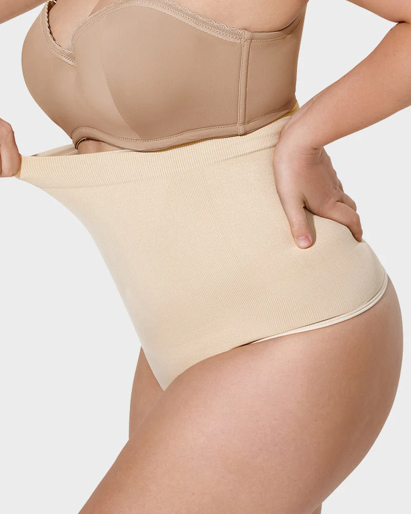 High Waist Tummy Control Thong Panty (2 Pack) - Image 5
