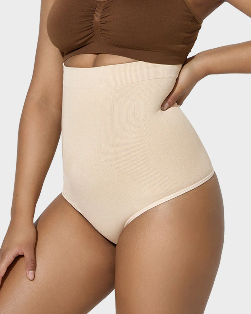 High Waist Tummy Control Thong Panty (2 Pack) - Image 8