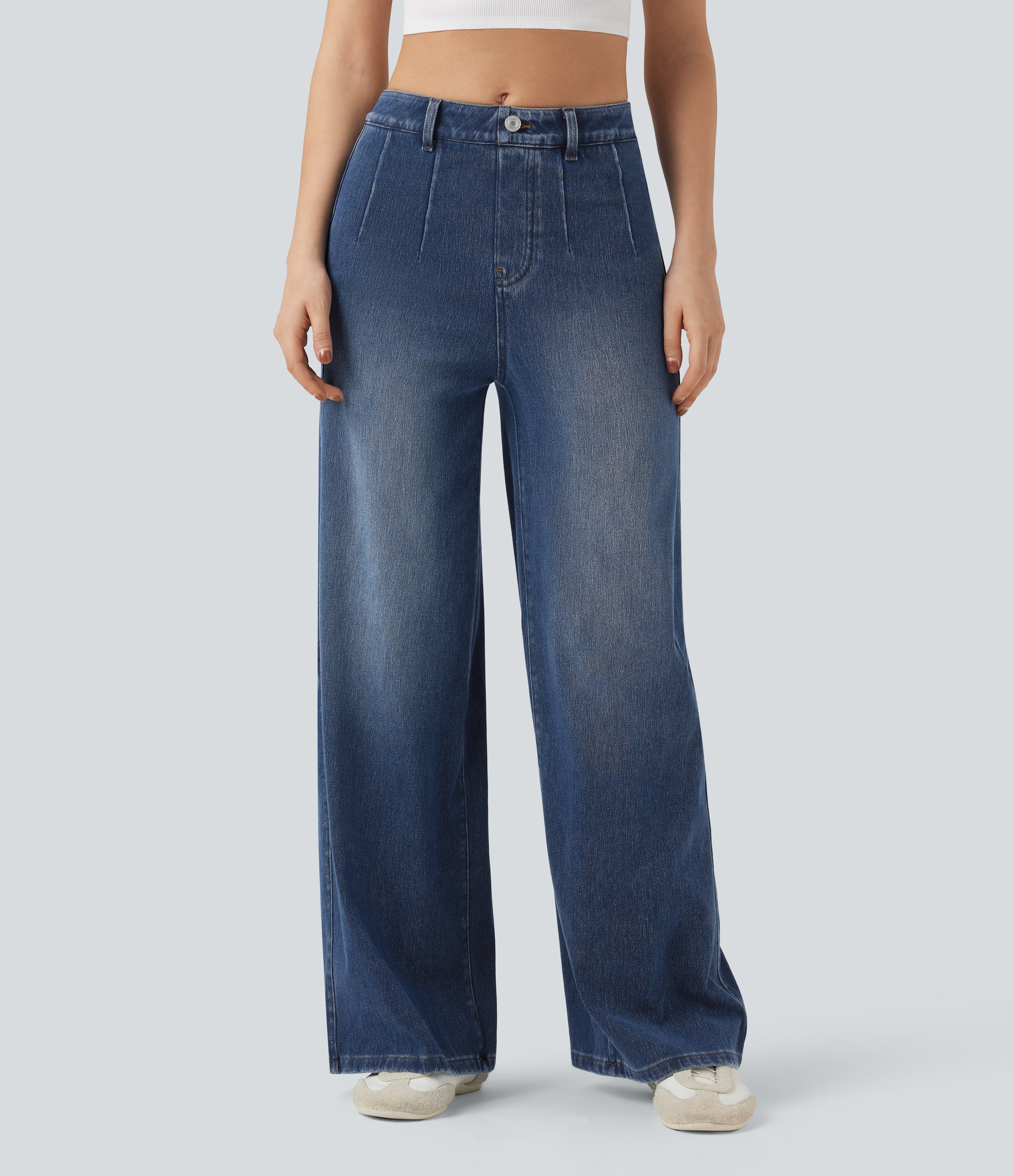 High Waisted Tummy Control  Casual Denim Jeans - Image 9