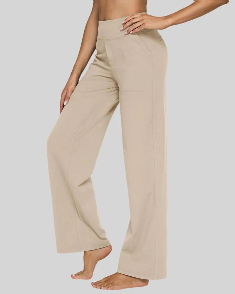High Waisted Women's Wide Leg Pants with Pockets Business Casual Pants - Image 13