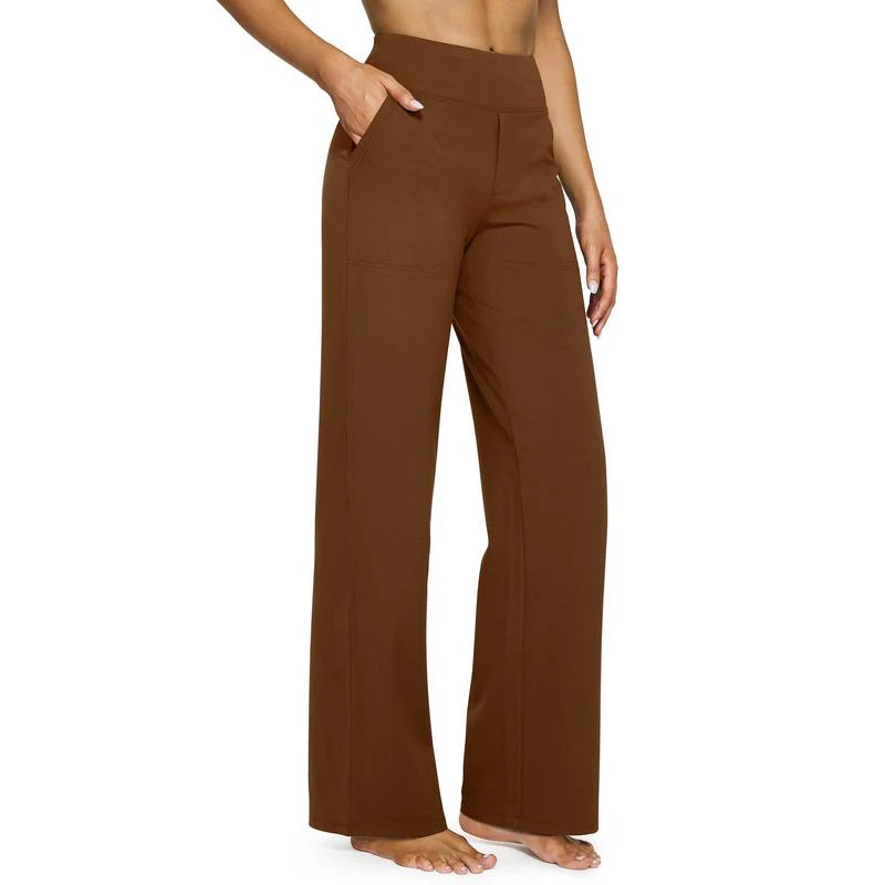 High Waisted Women's Wide Leg Pants with Pockets Business Casual Pants - Image 26