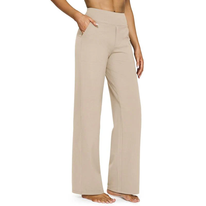 High Waisted Women's Wide Leg Pants with Pockets Business Casual Pants - Image 27