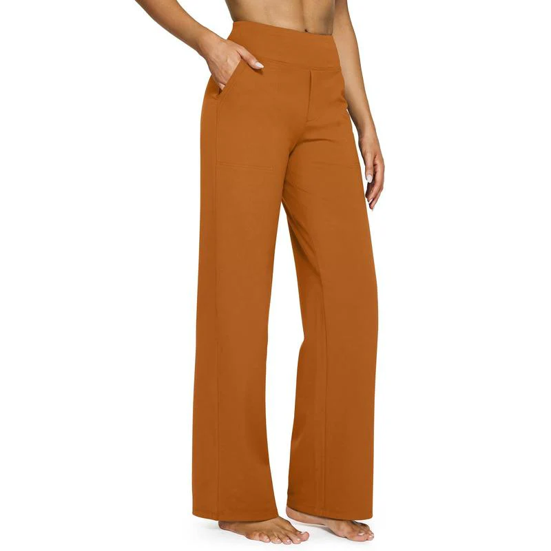 High Waisted Women's Wide Leg Pants with Pockets Business Casual Pants - Image 29