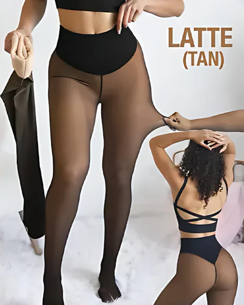 Compression One-Seam Shaping Fleece Leggings - Image 10