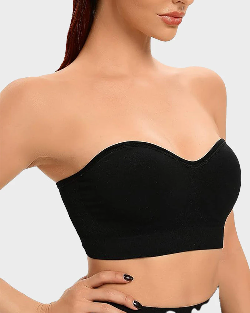 Non-Slip Bandeau Seamless Wireless Strapless Bra - Image 29
