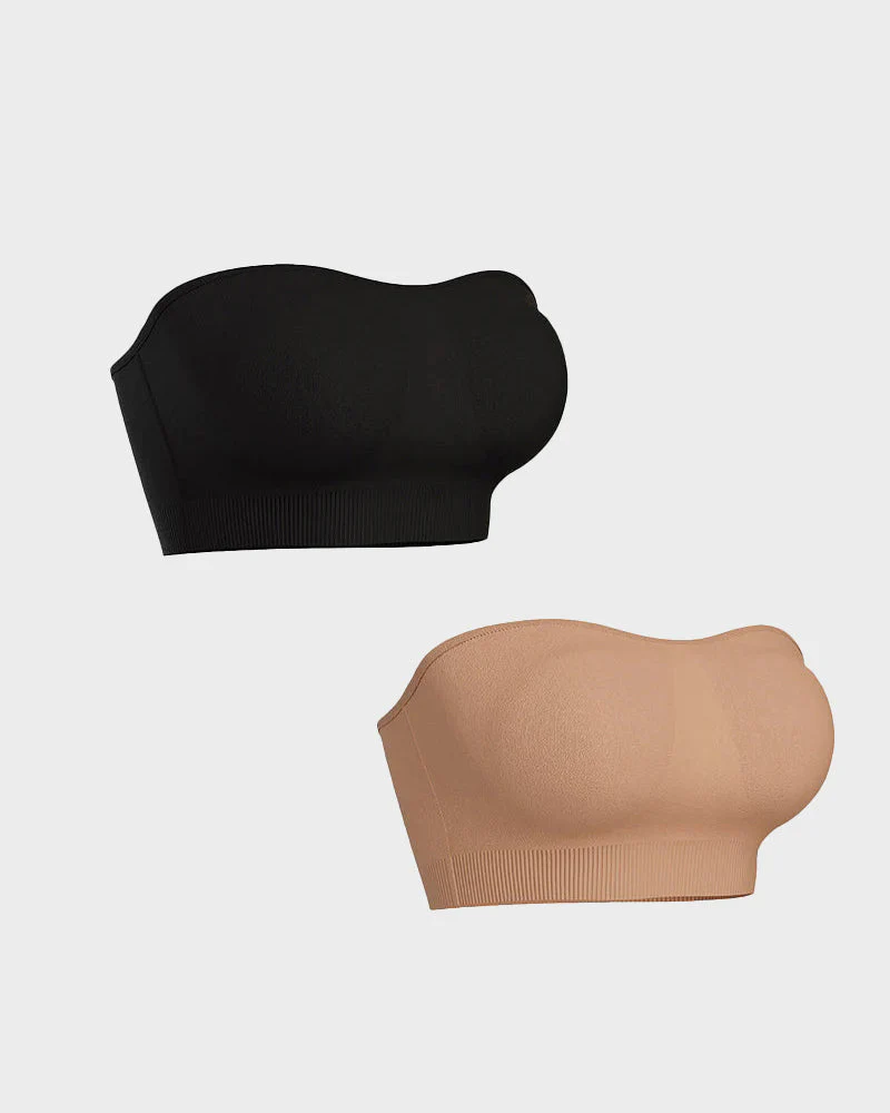 Non-Slip Bandeau Seamless Wireless Strapless Bra - Image 34