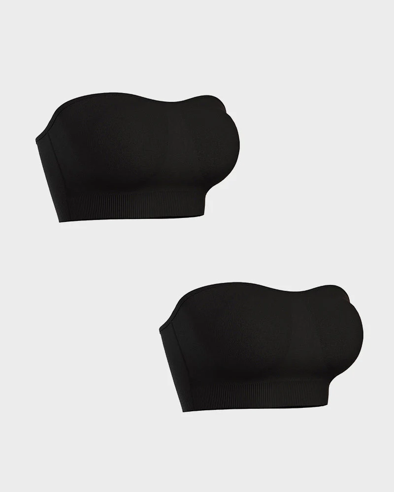 Non-Slip Bandeau Seamless Wireless Strapless Bra - Image 36