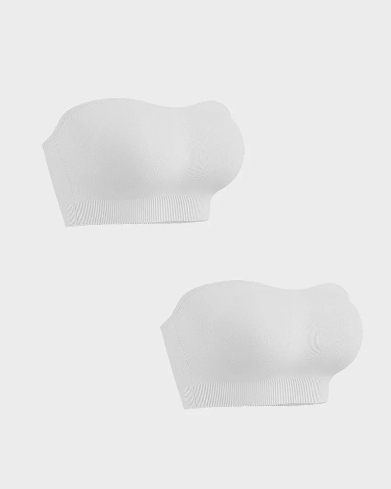 Non-Slip Bandeau Seamless Wireless Strapless Bra - Image 37