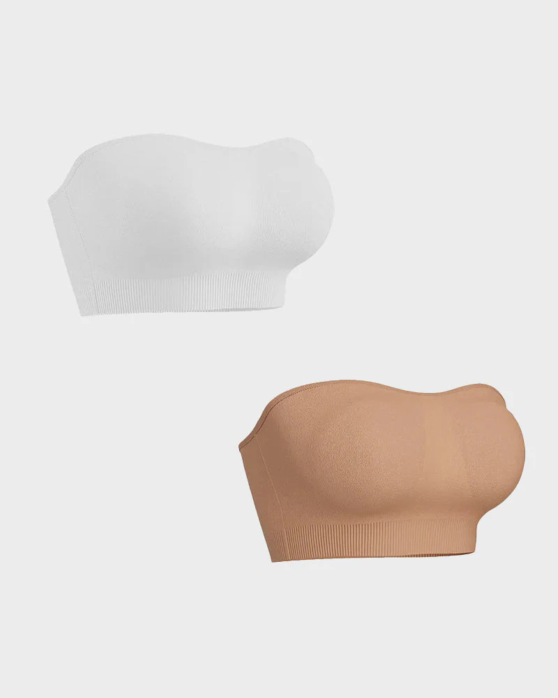 Non-Slip Bandeau Seamless Wireless Strapless Bra - Image 39