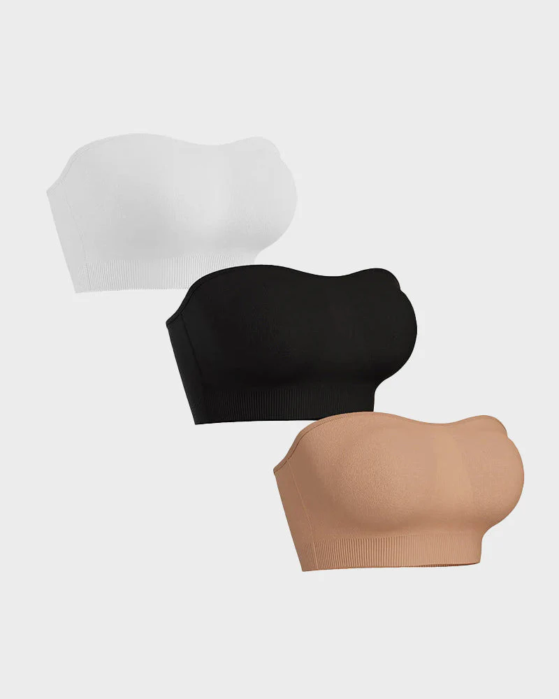 Non-Slip Bandeau Seamless Wireless Strapless Bra - Image 40