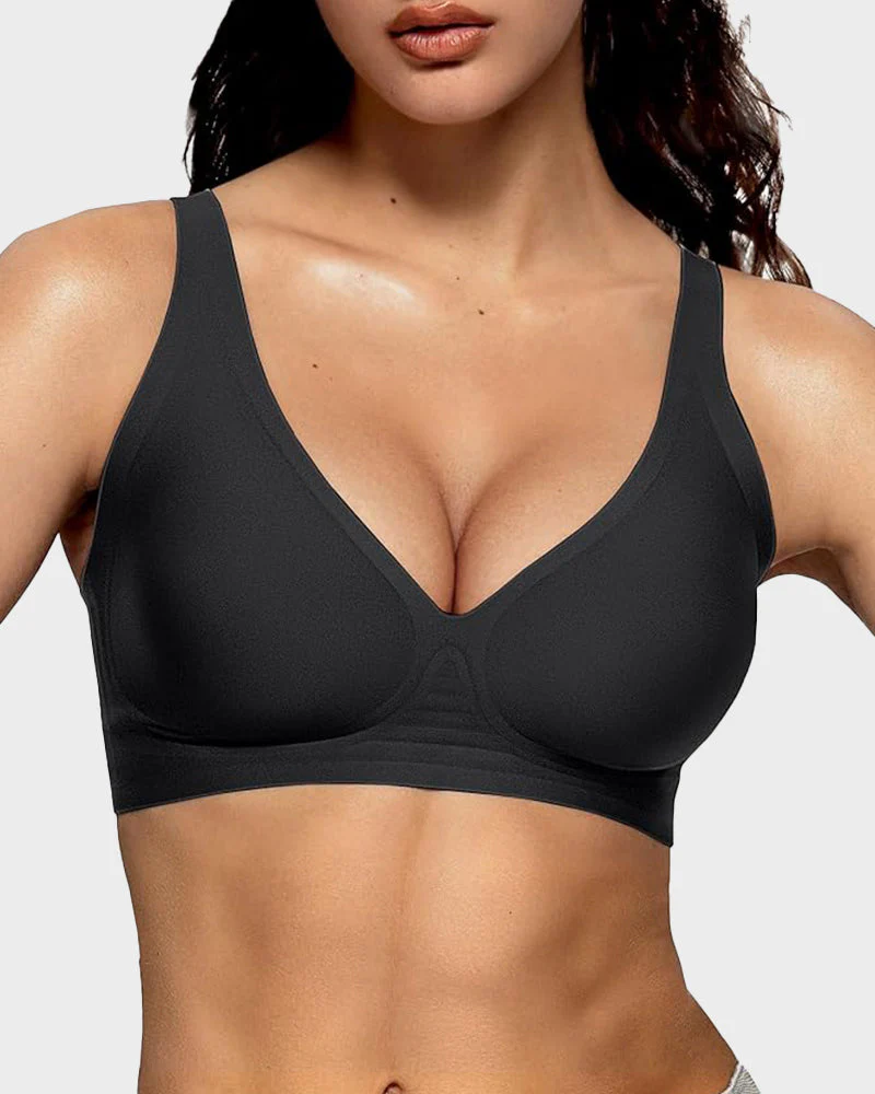 Seamless Deep V Push-Up Wireless Bra - Image 8