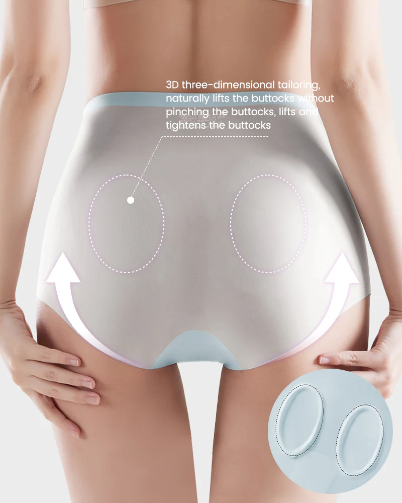 Seamless Ice-Silk High-Waist Tummy Control Panties (4 Pack) - Image 5