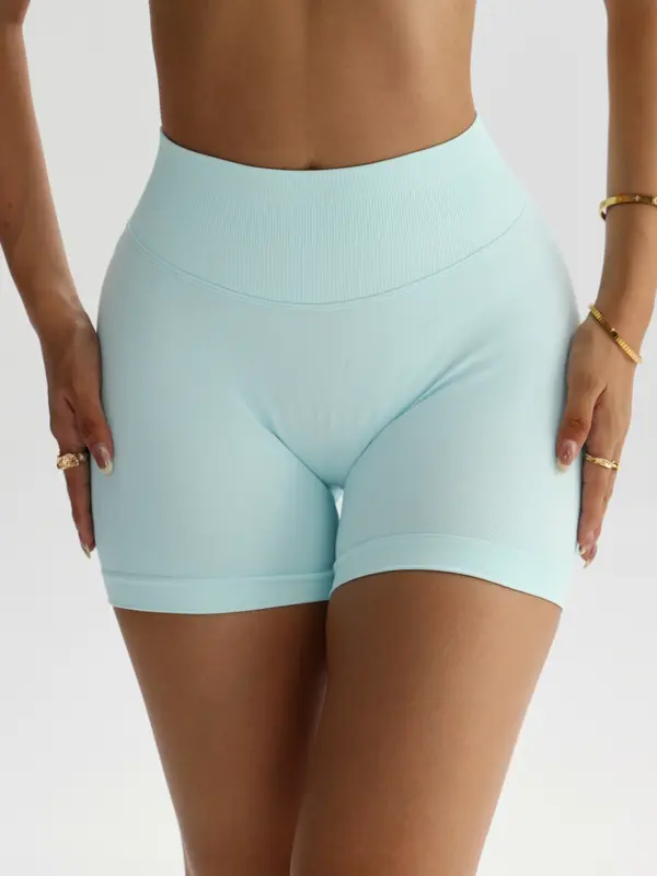 Seamless sports yoga shorts high waist hip lift - Image 3