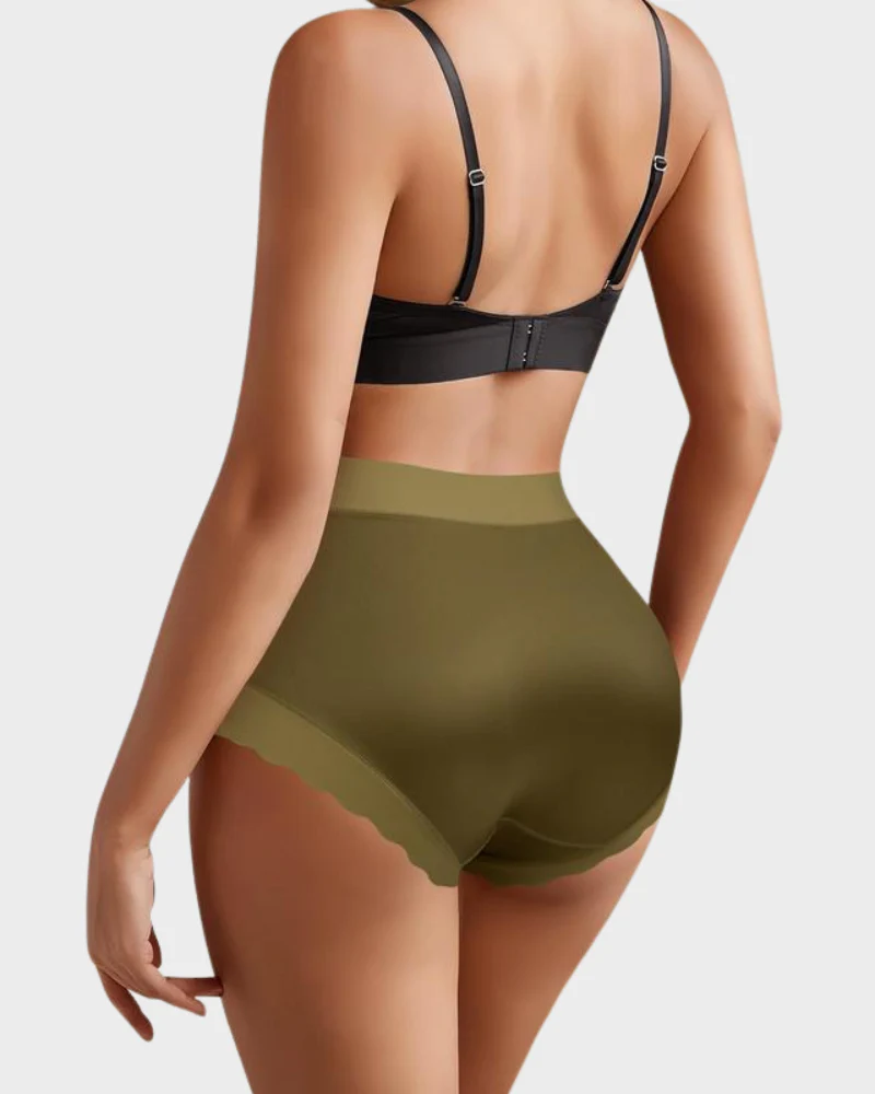 Silky High-Waist Seamless Briefs With Scalloped Edges (6 pack) - Image 7