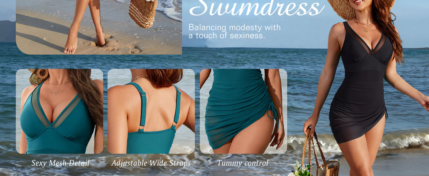 Slimming Mesh Sheer Sarong Wraps Bathing Suit - Image 28