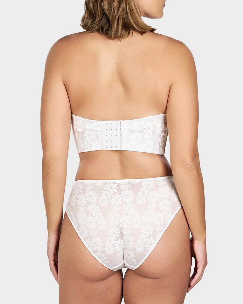 Smooth Lace Longline Strapless Underwire Bra - Image 11