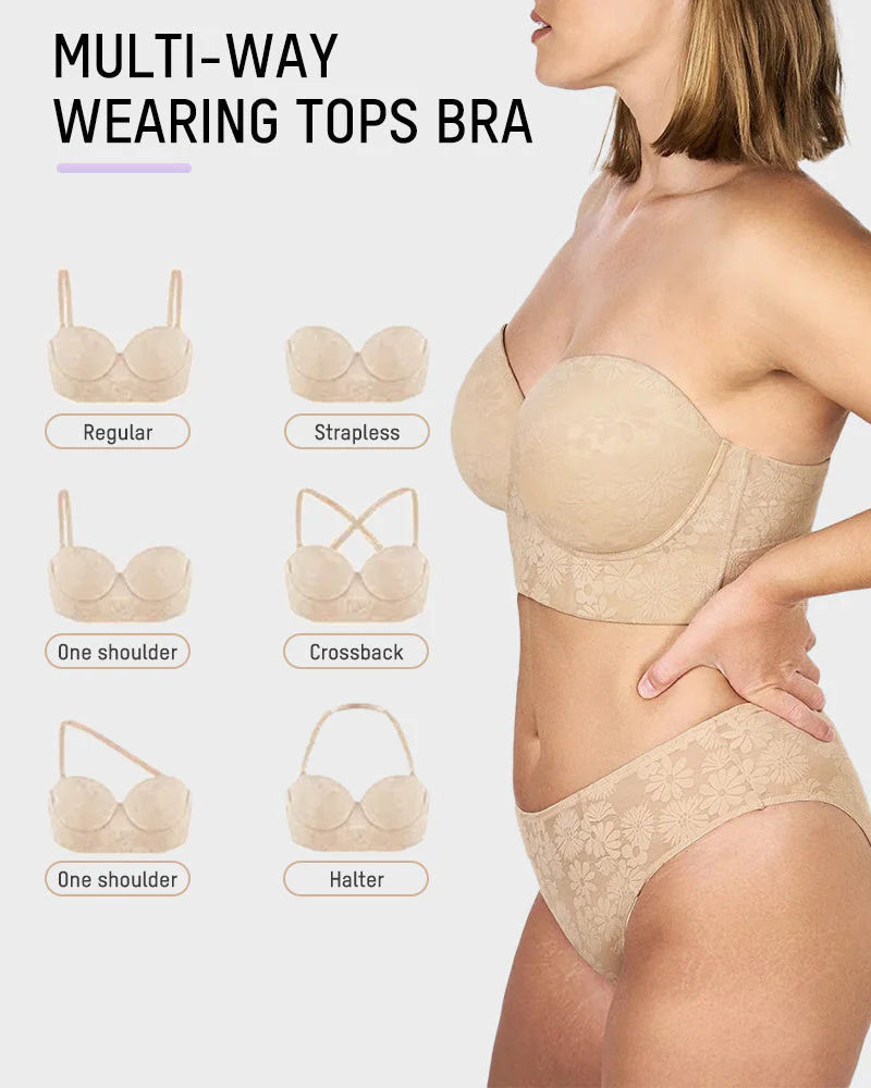 Smooth Lace Longline Strapless Underwire Bra - Image 12