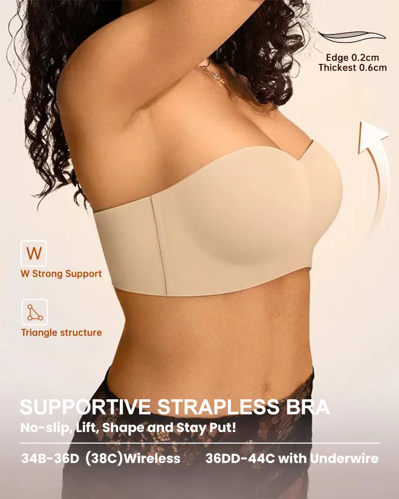 Strapless Push-Up Bralette – Wireless, Non-Slip & Seamless - Image 2