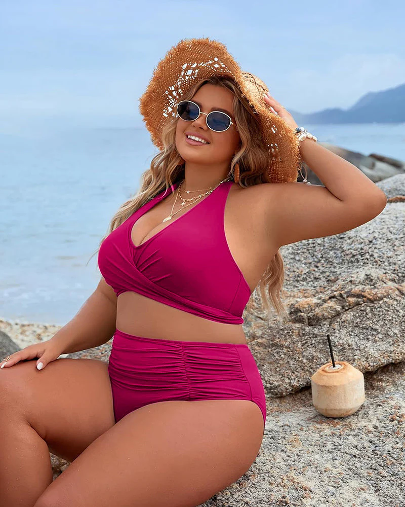 Tummy Control Bathing Suits Modest High Waisted Bikini Sets - Image 26