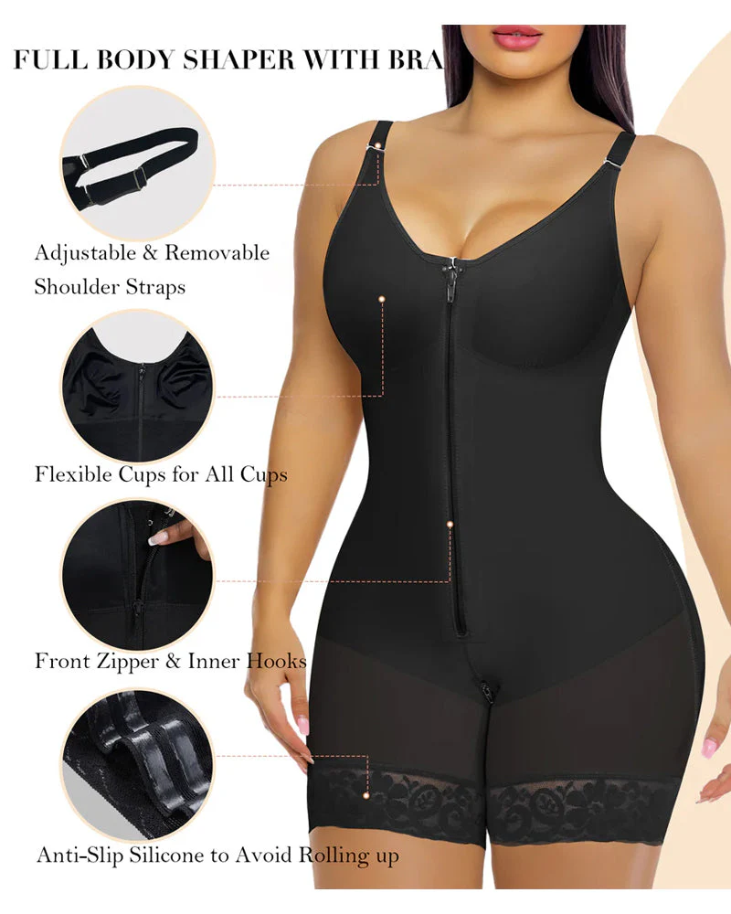 Tummy Control Butt Lifter Shaper with Zipper Crotch Fajas Colombianas - Image 6
