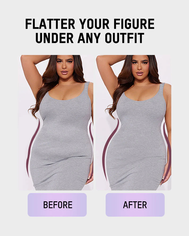 V Neck Tummy Control Thong Bodysuit Shapewear - Image 5