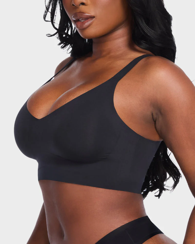 Wireless V-Neck Back & Side Smoothing Bra - Image 2