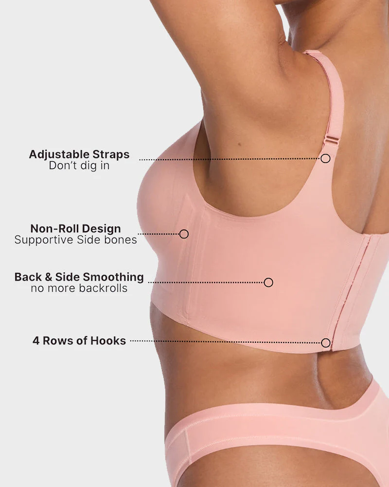 Wireless V-Neck Back & Side Smoothing Bra - Image 23