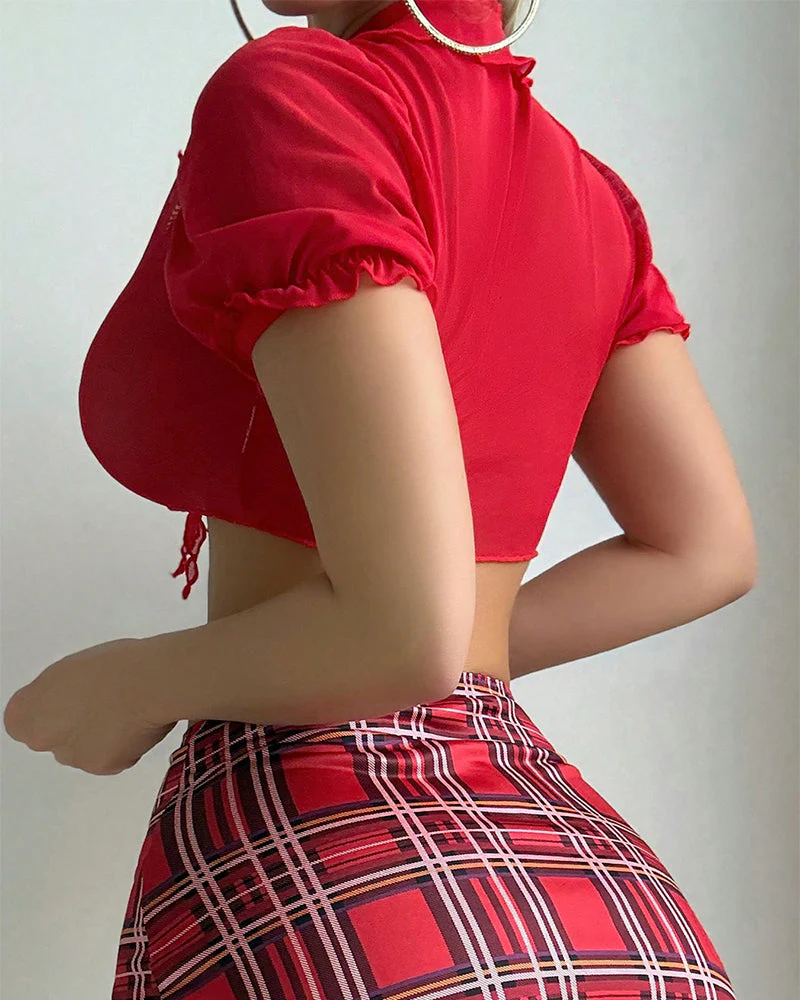 Women's Costume Lingerie Set Sexy Schoolgirl Costumes Outfit - Image 6