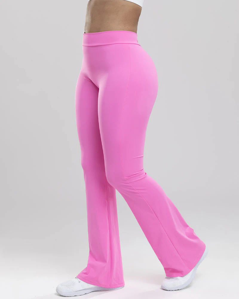 Women's Deep V Back Fitness Legging Squat Proof Flared Yoga Pants - Image 6